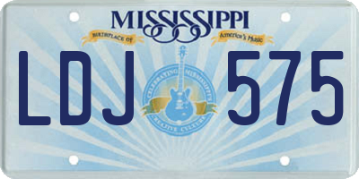 MS license plate LDJ575