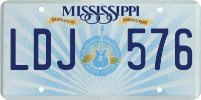 MS license plate LDJ576