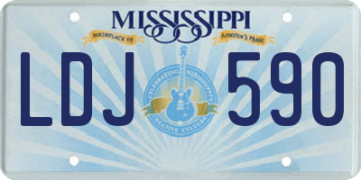 MS license plate LDJ590