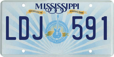 MS license plate LDJ591