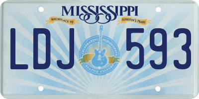 MS license plate LDJ593