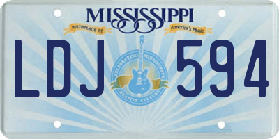 MS license plate LDJ594