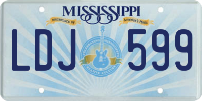 MS license plate LDJ599