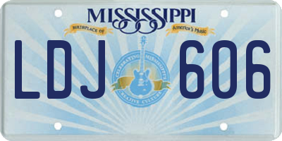 MS license plate LDJ606