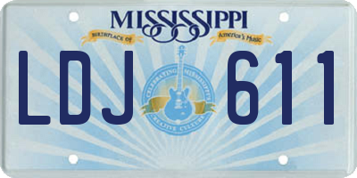 MS license plate LDJ611
