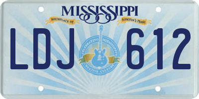 MS license plate LDJ612