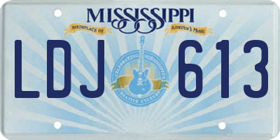 MS license plate LDJ613