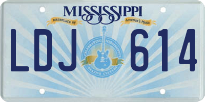 MS license plate LDJ614