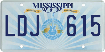 MS license plate LDJ615