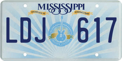 MS license plate LDJ617