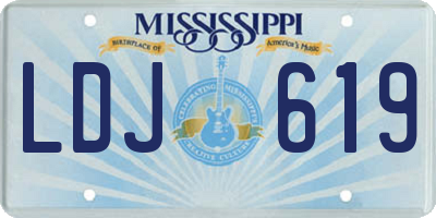 MS license plate LDJ619