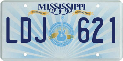 MS license plate LDJ621