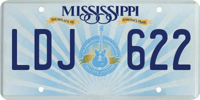 MS license plate LDJ622