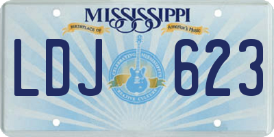 MS license plate LDJ623