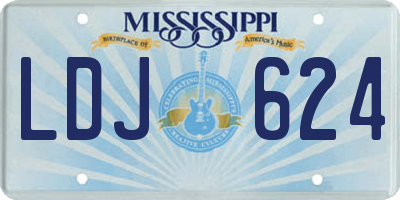 MS license plate LDJ624