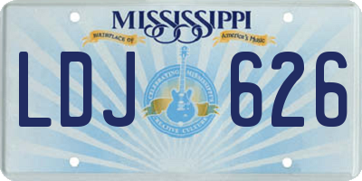 MS license plate LDJ626