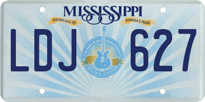 MS license plate LDJ627