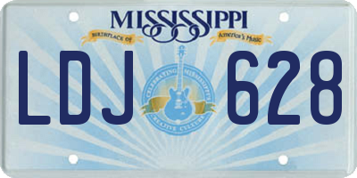 MS license plate LDJ628