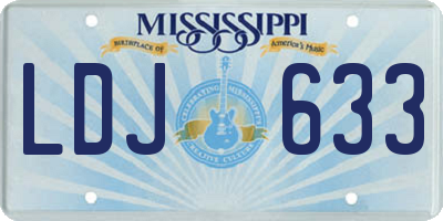MS license plate LDJ633