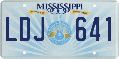 MS license plate LDJ641