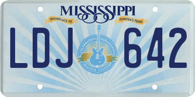 MS license plate LDJ642