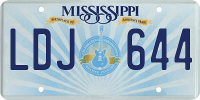 MS license plate LDJ644