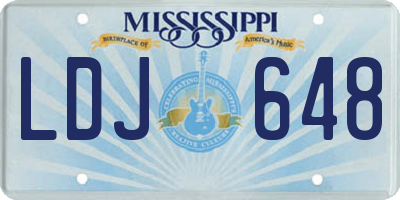 MS license plate LDJ648