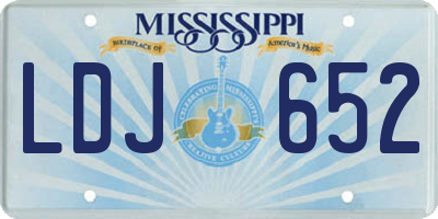 MS license plate LDJ652