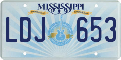MS license plate LDJ653