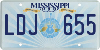 MS license plate LDJ655