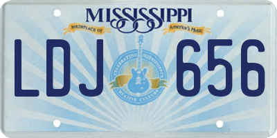MS license plate LDJ656