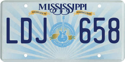 MS license plate LDJ658