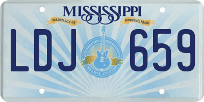 MS license plate LDJ659
