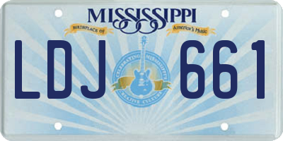 MS license plate LDJ661