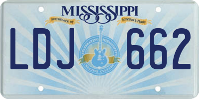 MS license plate LDJ662