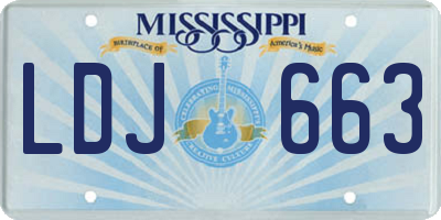 MS license plate LDJ663