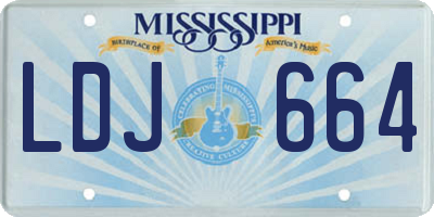 MS license plate LDJ664