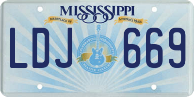 MS license plate LDJ669