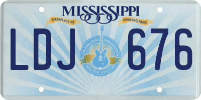 MS license plate LDJ676