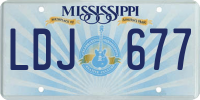 MS license plate LDJ677