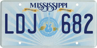 MS license plate LDJ682