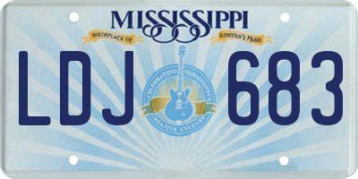 MS license plate LDJ683
