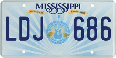 MS license plate LDJ686