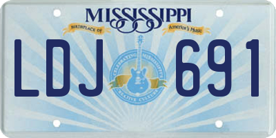 MS license plate LDJ691