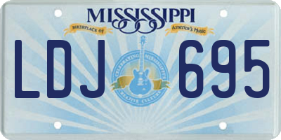 MS license plate LDJ695