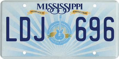 MS license plate LDJ696