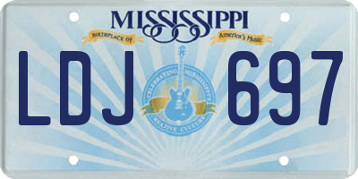 MS license plate LDJ697