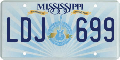 MS license plate LDJ699