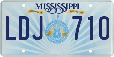 MS license plate LDJ710