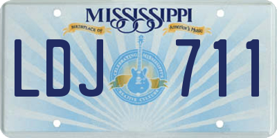 MS license plate LDJ711